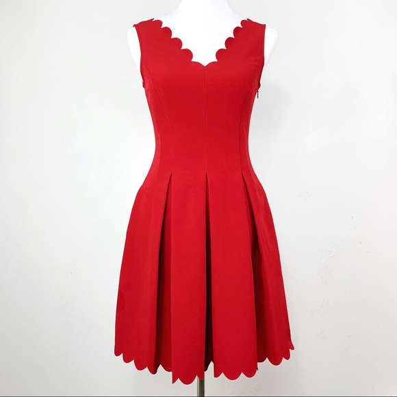 Banana Republic Dresses & Skirts - Banana Republic Red Scallop Pocket Dress